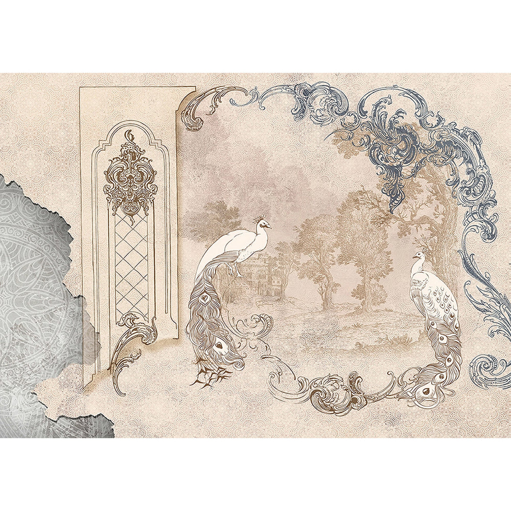 Фототапет Премиум 375/270 см Пауни рококо