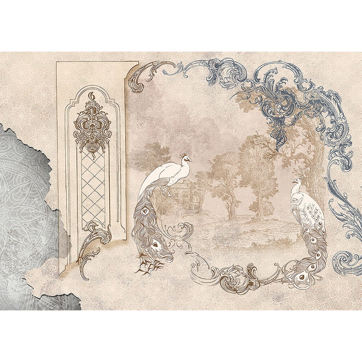 Фототапет Премиум 375/270 см Пауни рококо