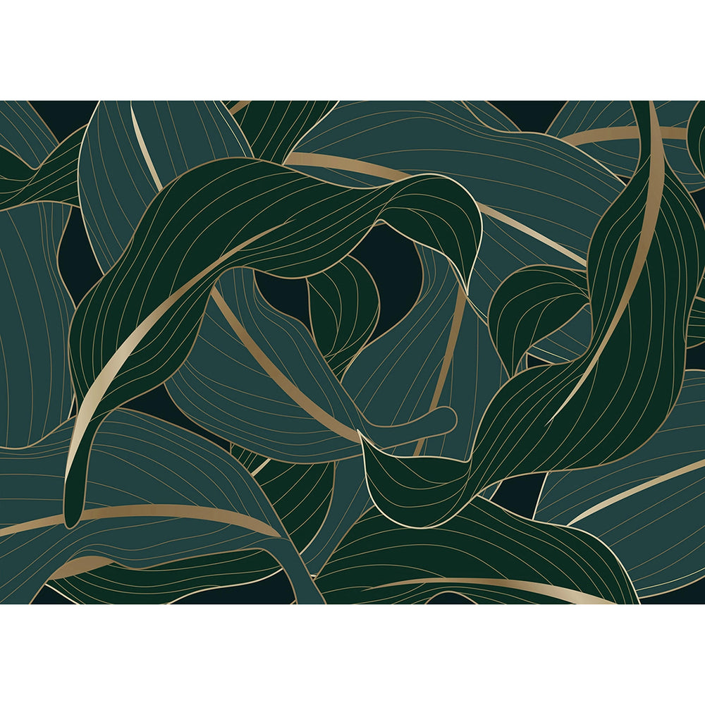 Фототапет Премиум 375/270 см Нощни листа