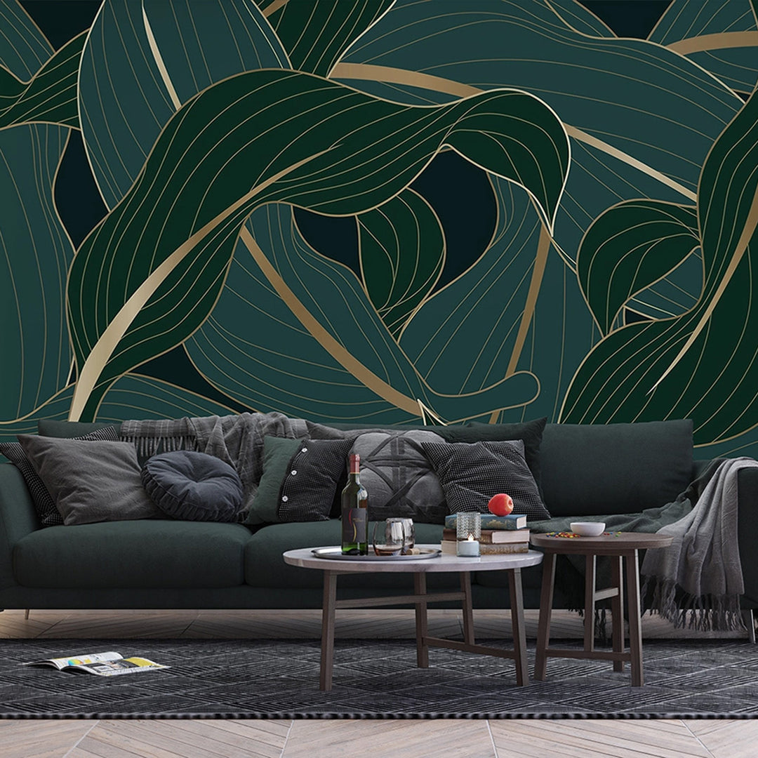 Фототапет Премиум 375/270 см Нощни листа