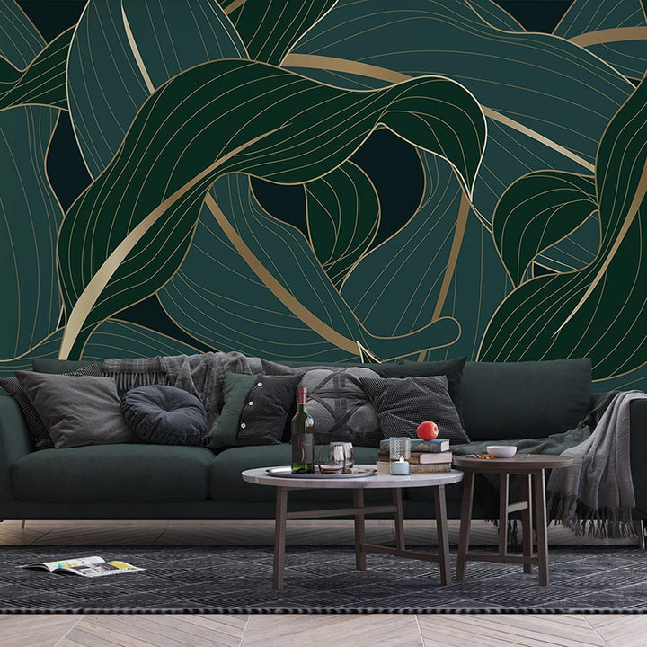 Фототапет Премиум 375/270 см Нощни листа