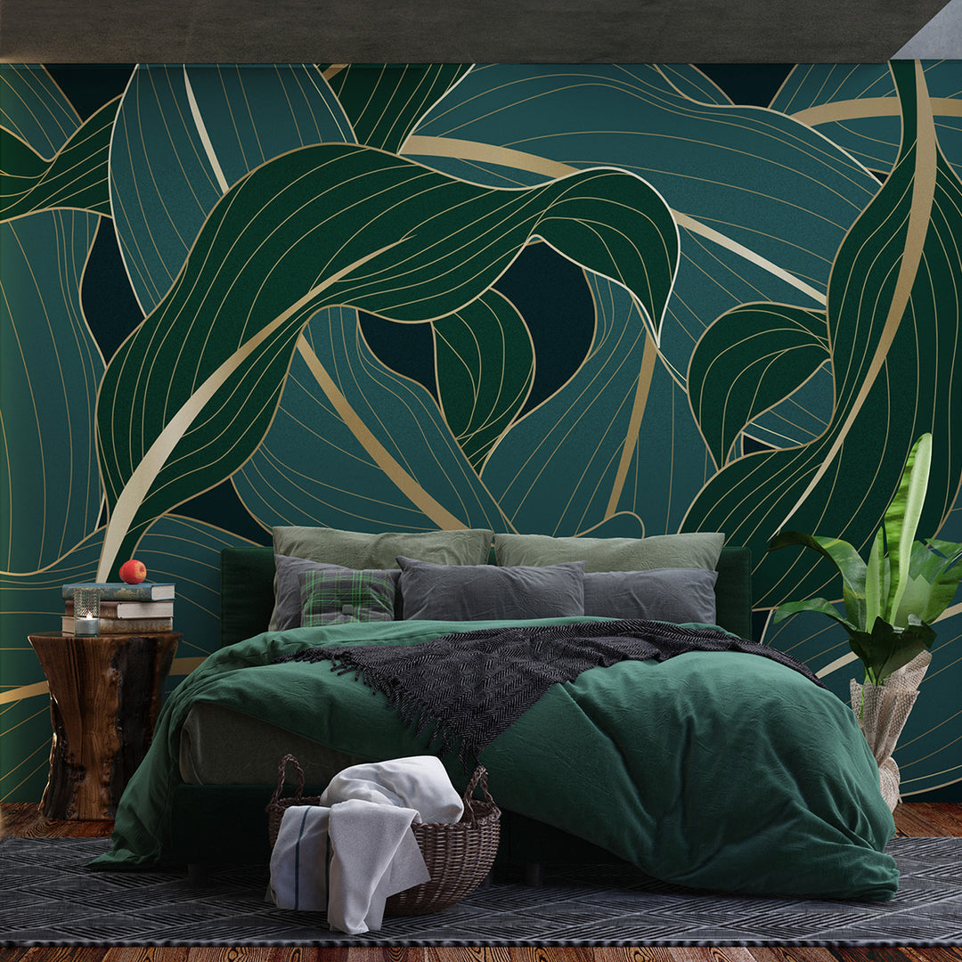 Фототапет Премиум 375/270 см Нощни листа