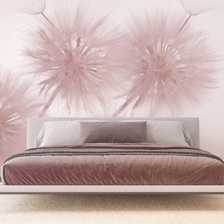 Фототапет Премиум 375/270 см Розови глухарчета