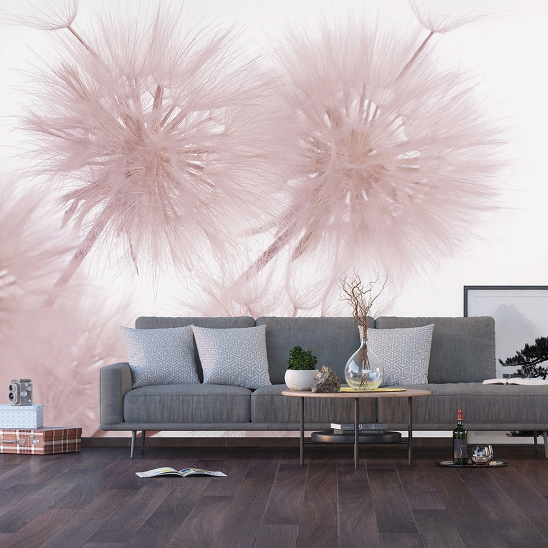 Фототапет Премиум 375/270 см Розови глухарчета