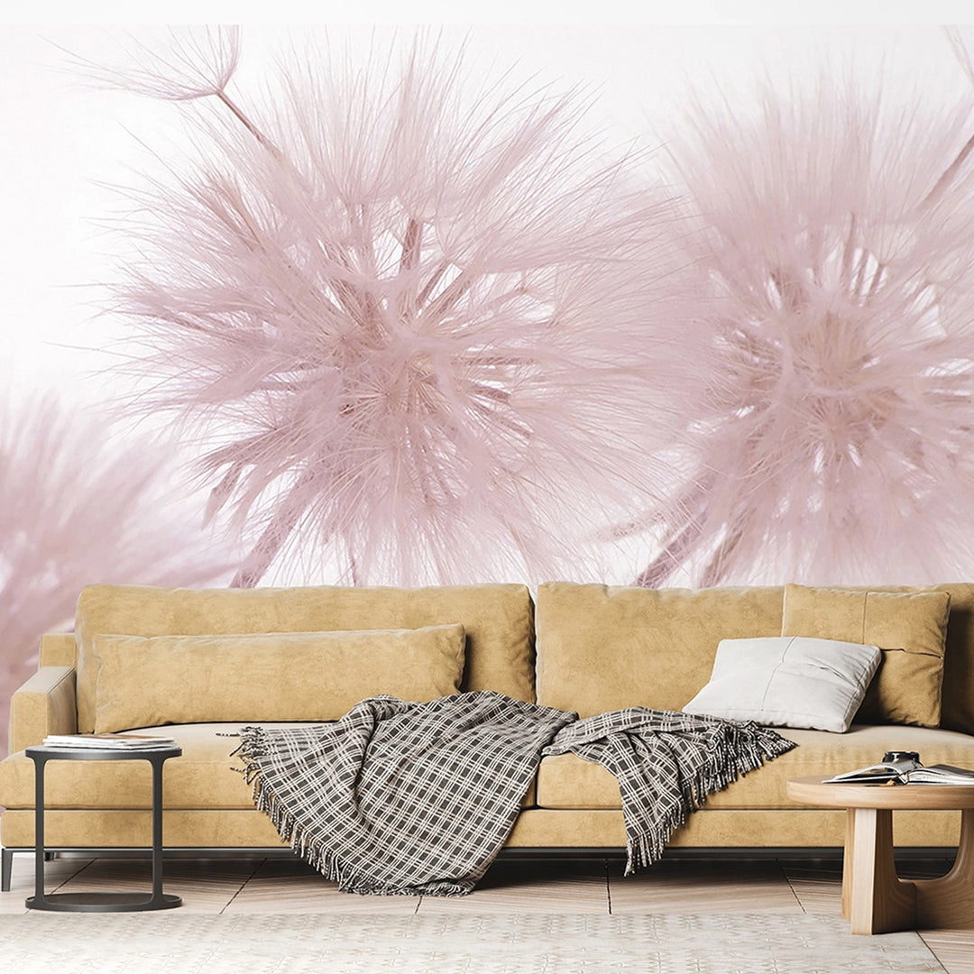 Фототапет Премиум 375/270 см Розови глухарчета