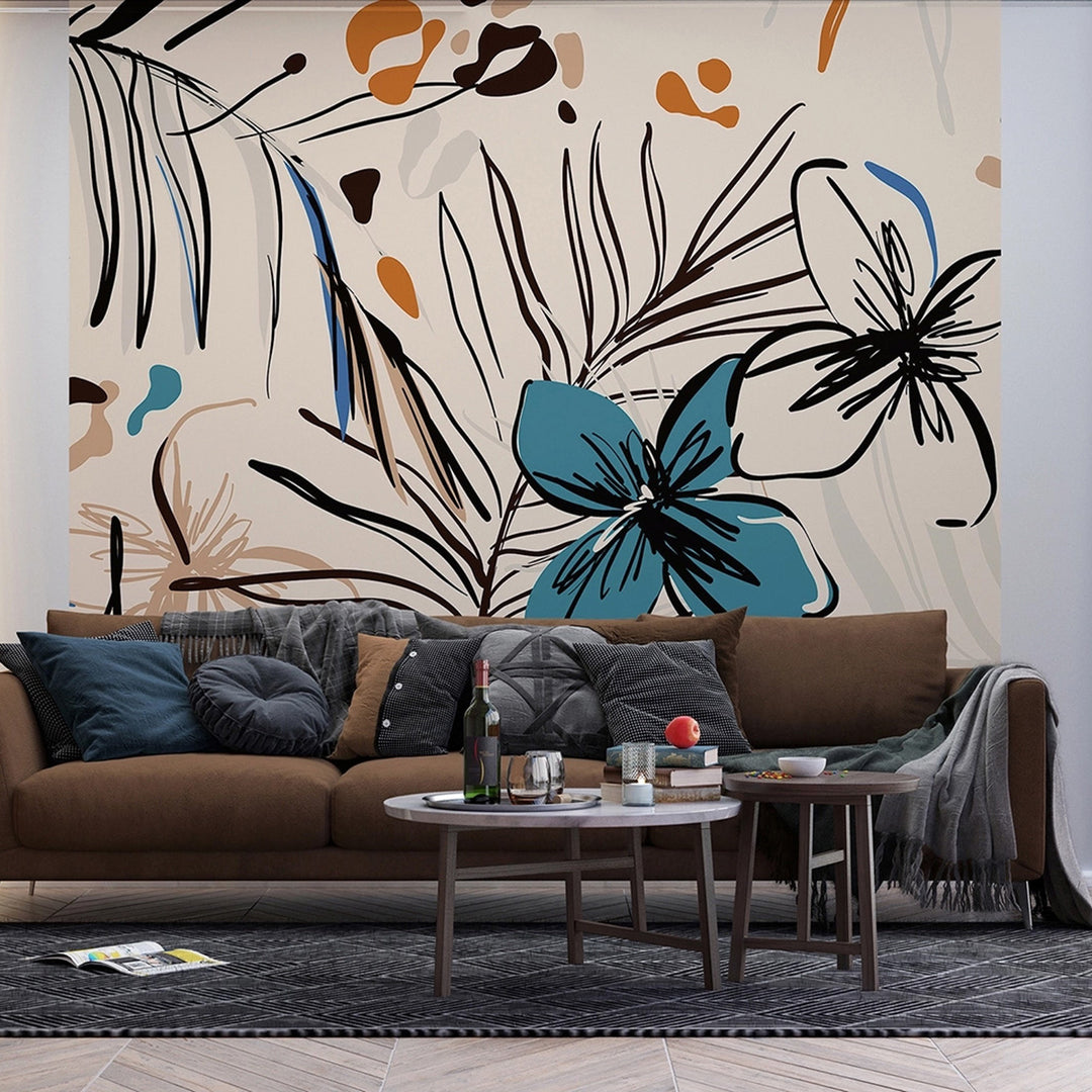 Фототапет Премиум 300/270 см Графични цветя