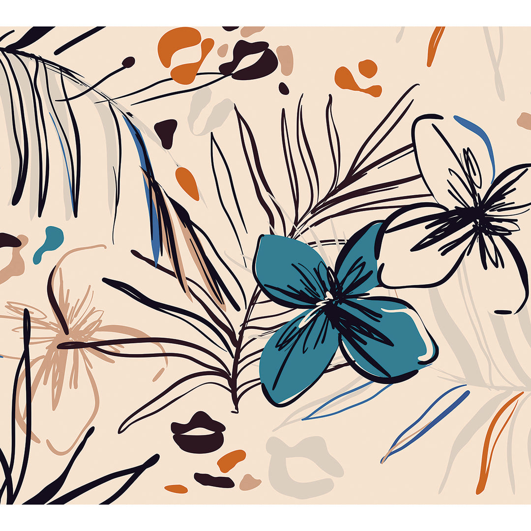 Фототапет Премиум 300/270 см Графични цветя