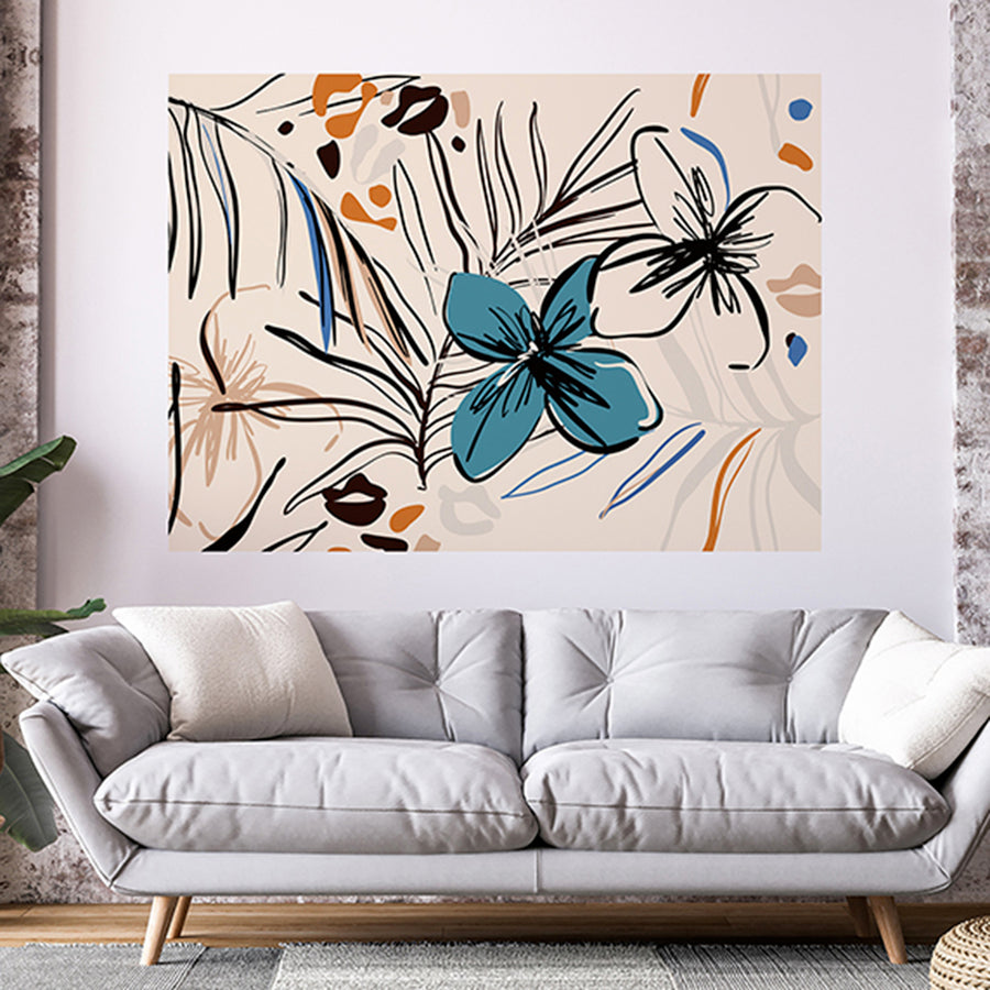 Фототапет Премиум 155/110 см Графични цветя