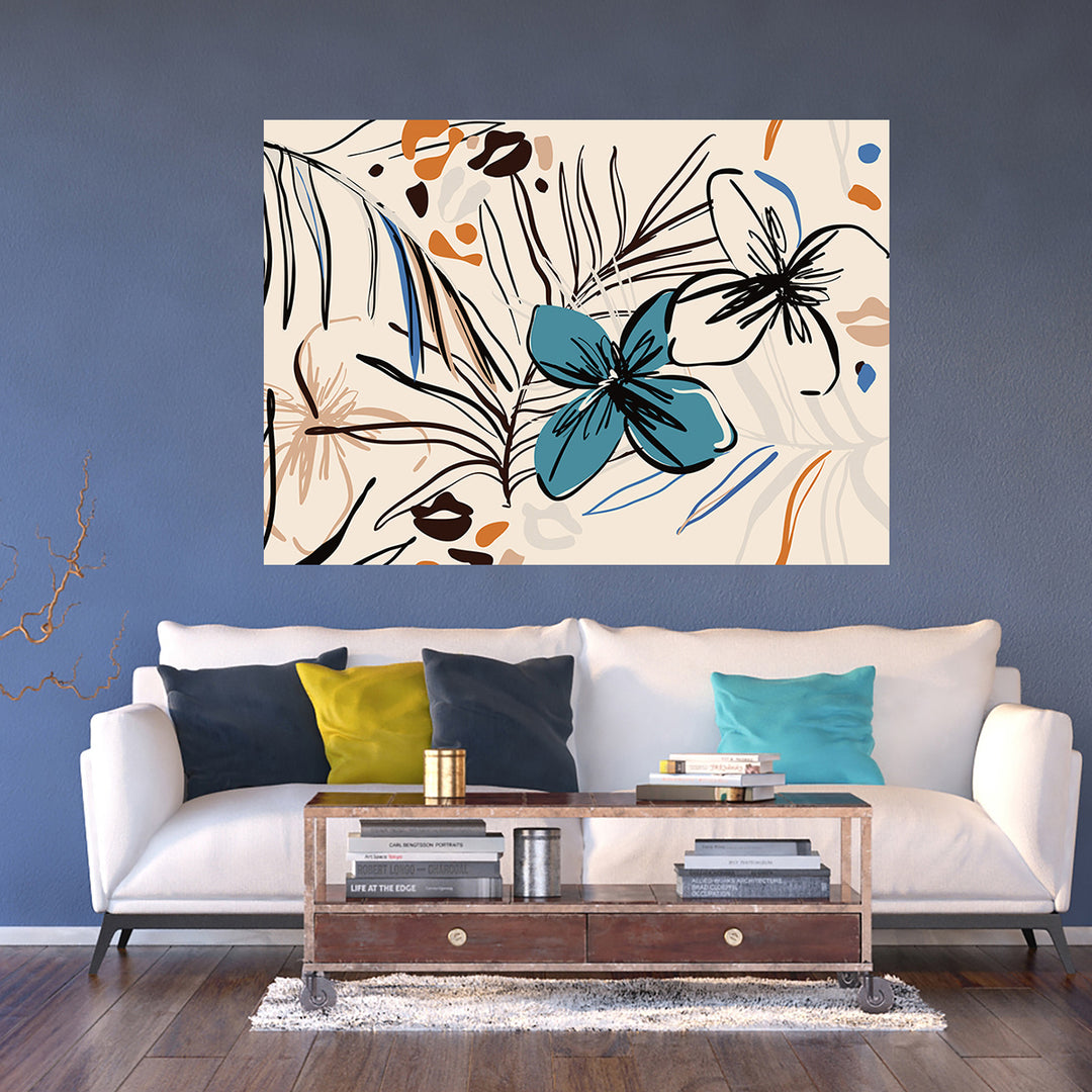 Фототапет Премиум 155/110 см Графични цветя