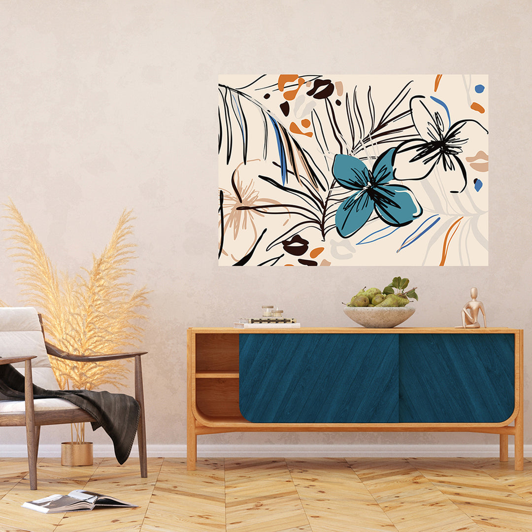 Фототапет Премиум 155/110 см Графични цветя