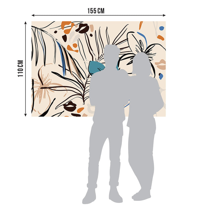 Фототапет Премиум 155/110 см Графични цветя