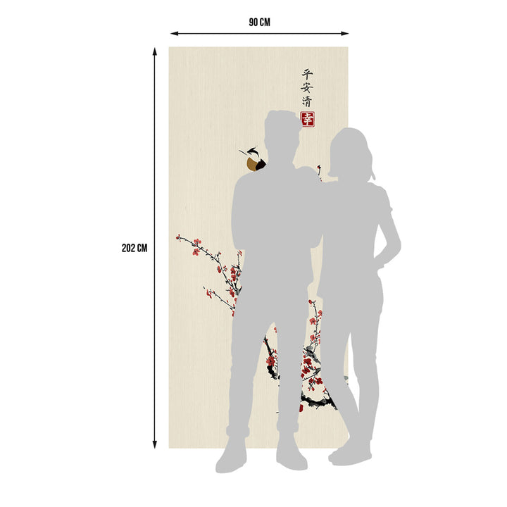 Фототапет Премиум 90/202 см Клонка Сакура вертикал