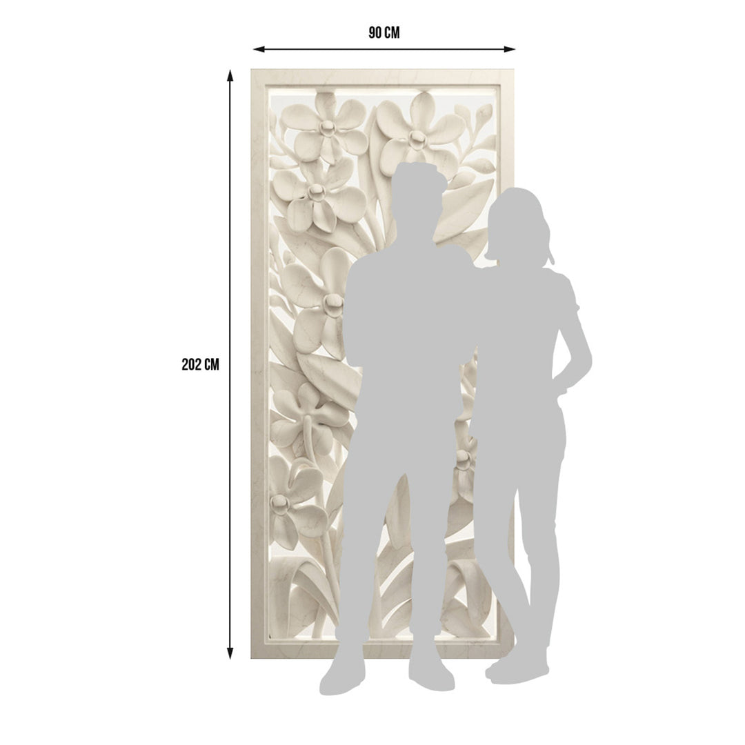 Фототапет Премиум 90/202 см Гипсови цветя вертикал