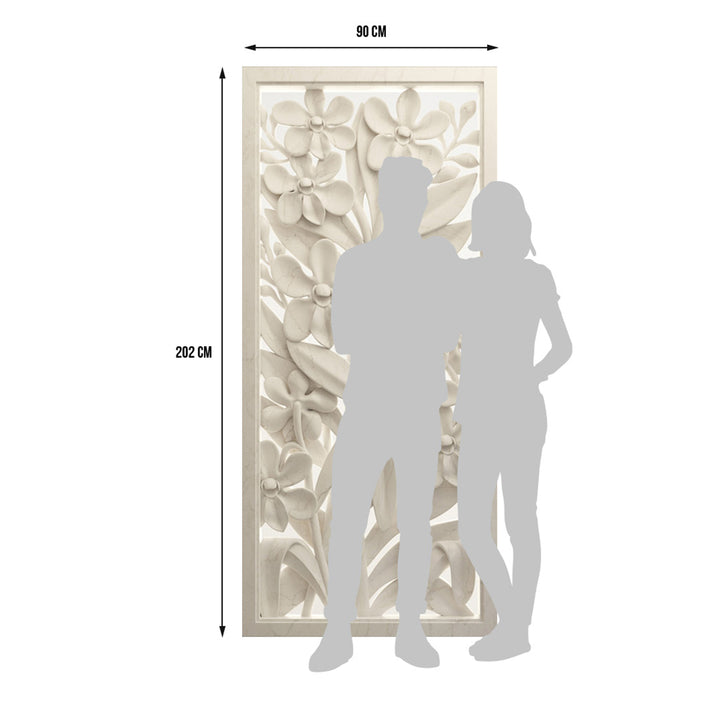 Фототапет Премиум 90/202 см Гипсови цветя вертикал