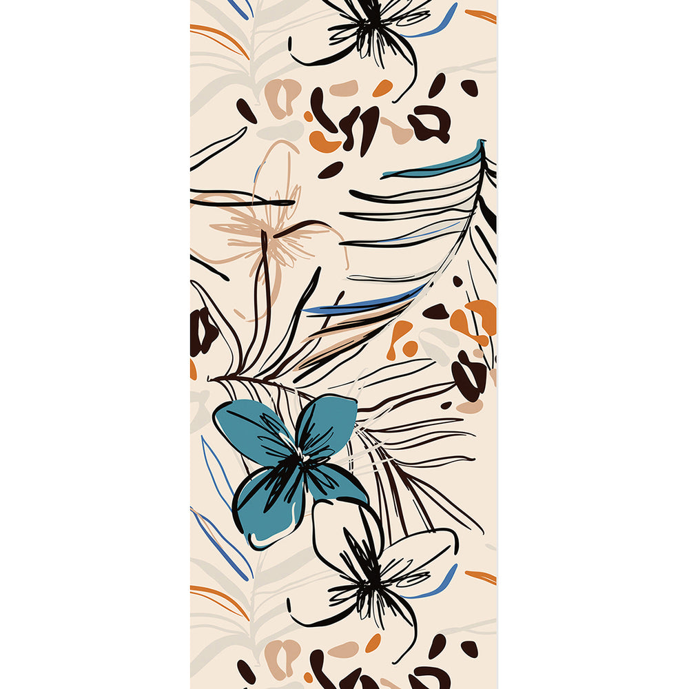 Фототапет Премиум 90/202 см Графични цветя вертикал