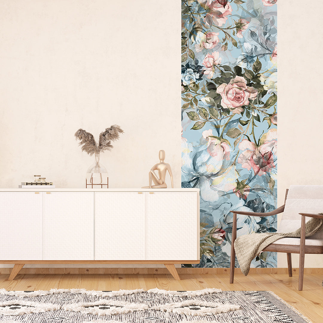 Фототапет Премиум 90/270 см Рози синьо вертикал