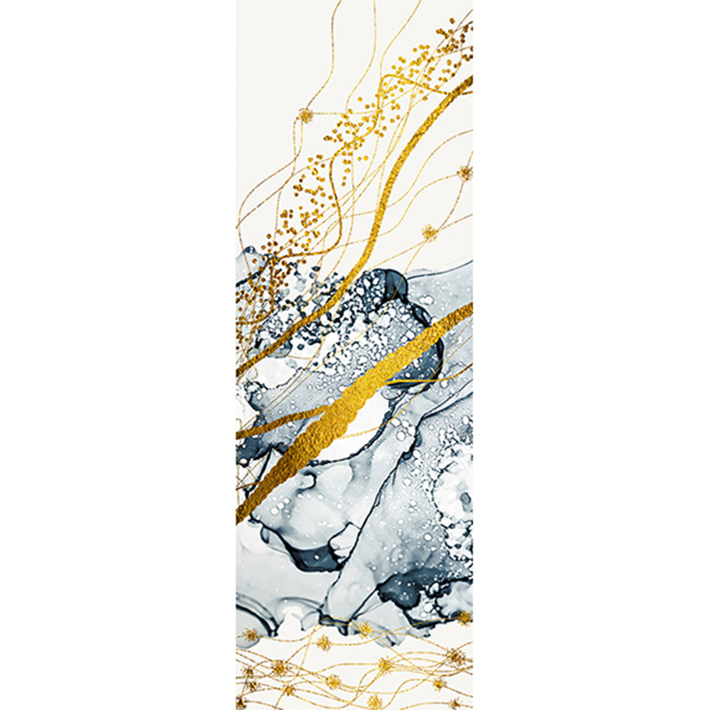 Фототапет Премиум 90/270 см Абстракт в злато и синьо вертикал