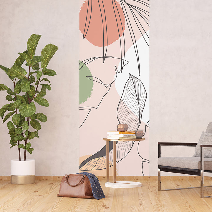 Фототапет Премиум 90/270 см Флорален абстракт вертикал