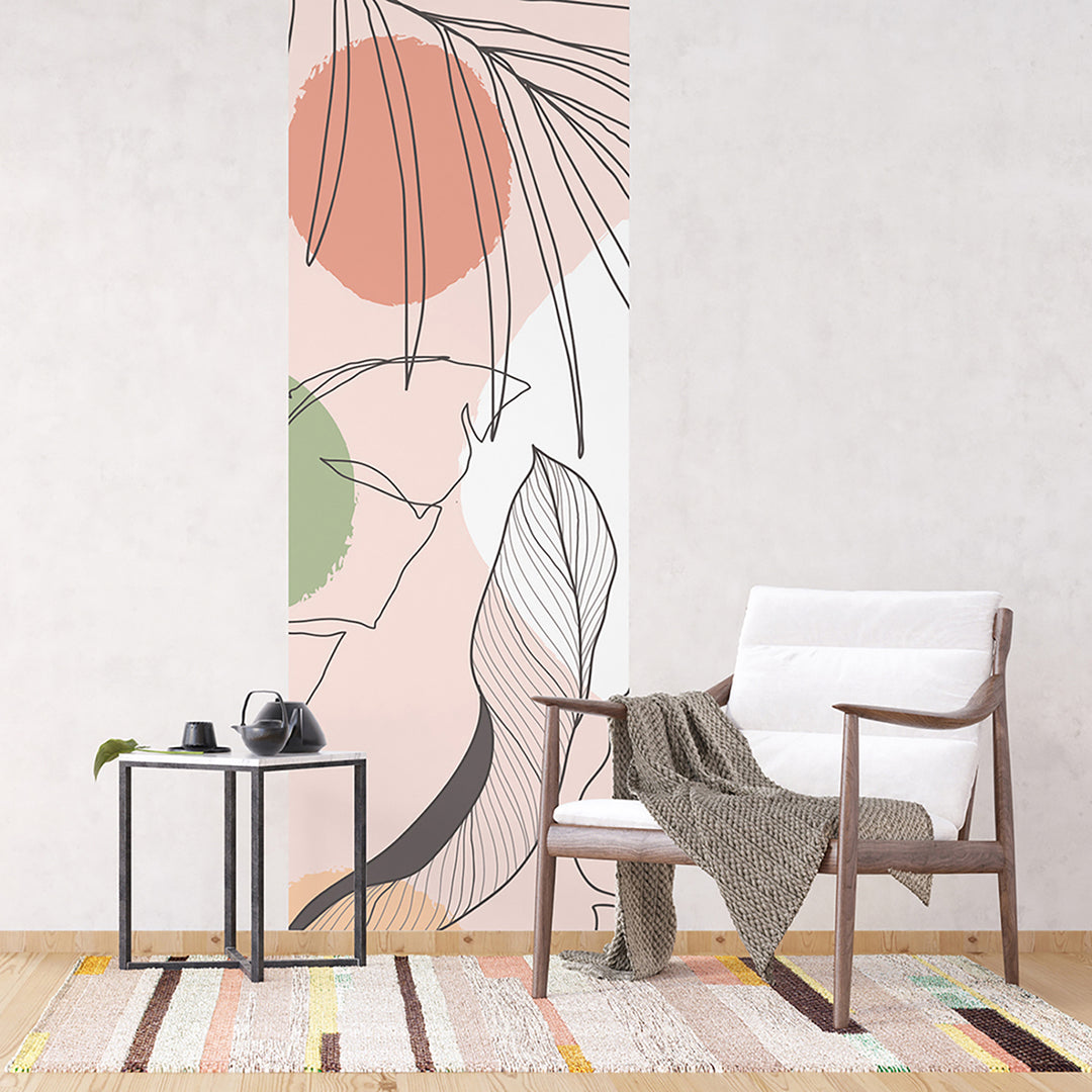 Фототапет Премиум 90/270 см Флорален абстракт вертикал