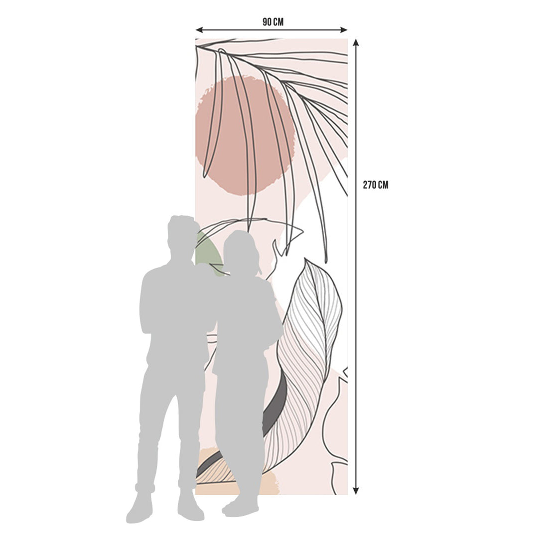 Фототапет Премиум 90/270 см Флорален абстракт вертикал