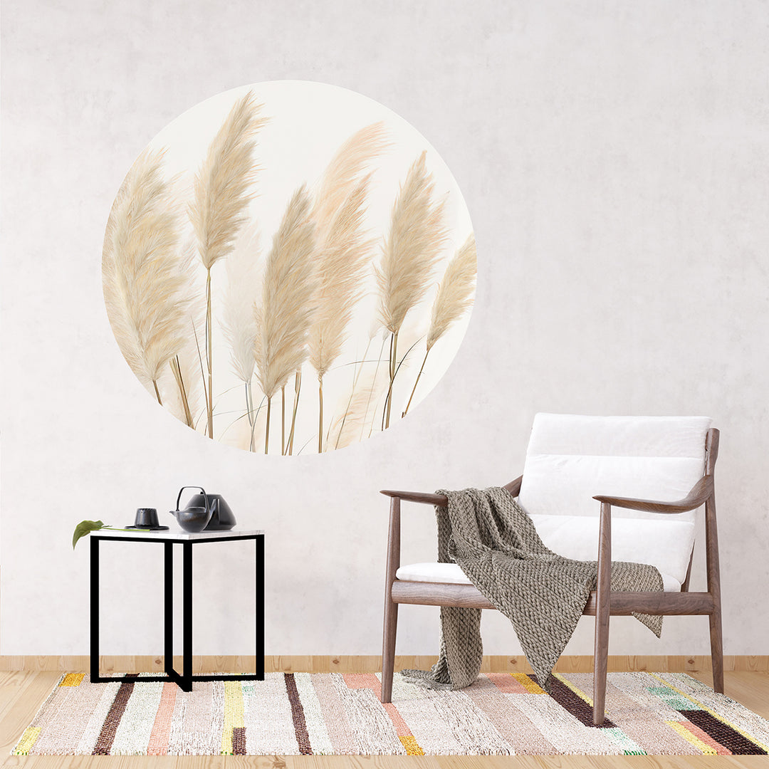 Фототапет Стандарт 125/125 см Пампаски треви кръг Кръг