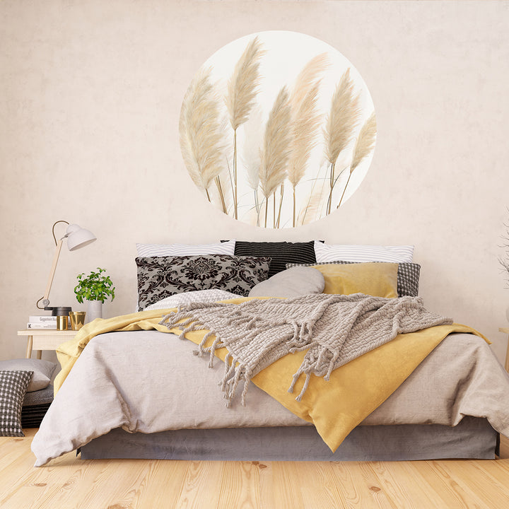 Фототапет Стандарт 125/125 см Пампаски треви кръг Кръг