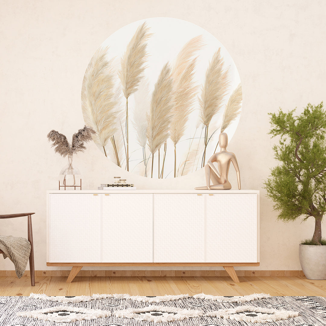 Фототапет Стандарт 125/125 см Пампаски треви кръг Кръг