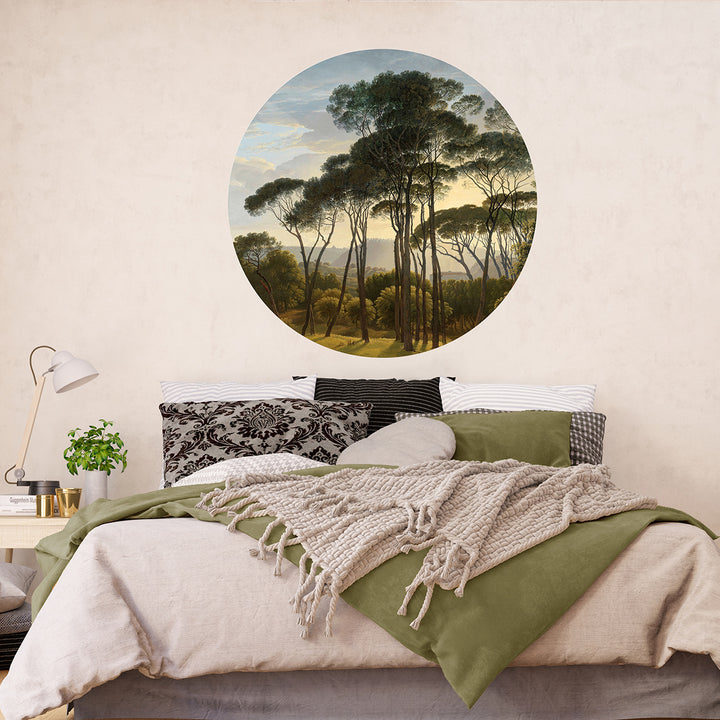 Фототапет Стандарт 125/125 см Пинии гора кръг Кръг