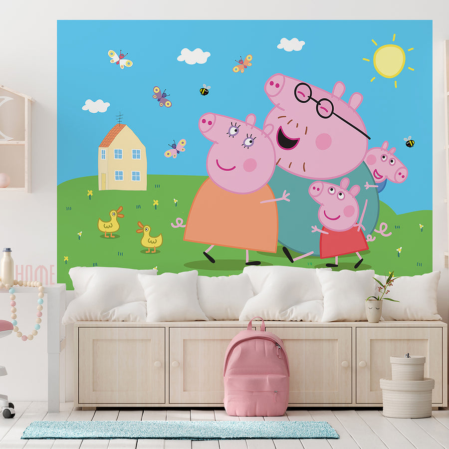 Дестки Фототапет Дисни 252/182 см Прасето Пепа