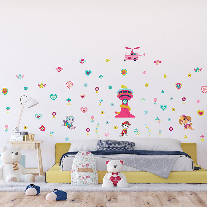 Дестки Стикер Дисни 65/85 см Пес Патрул кула розово