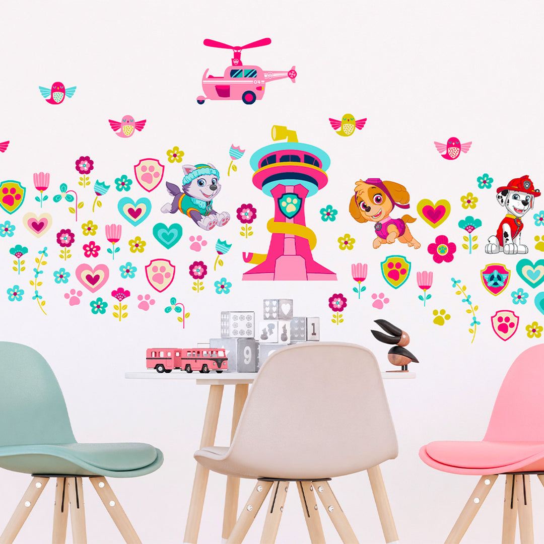 Дестки Стикер Дисни 65/85 см Пес Патрул кула розово