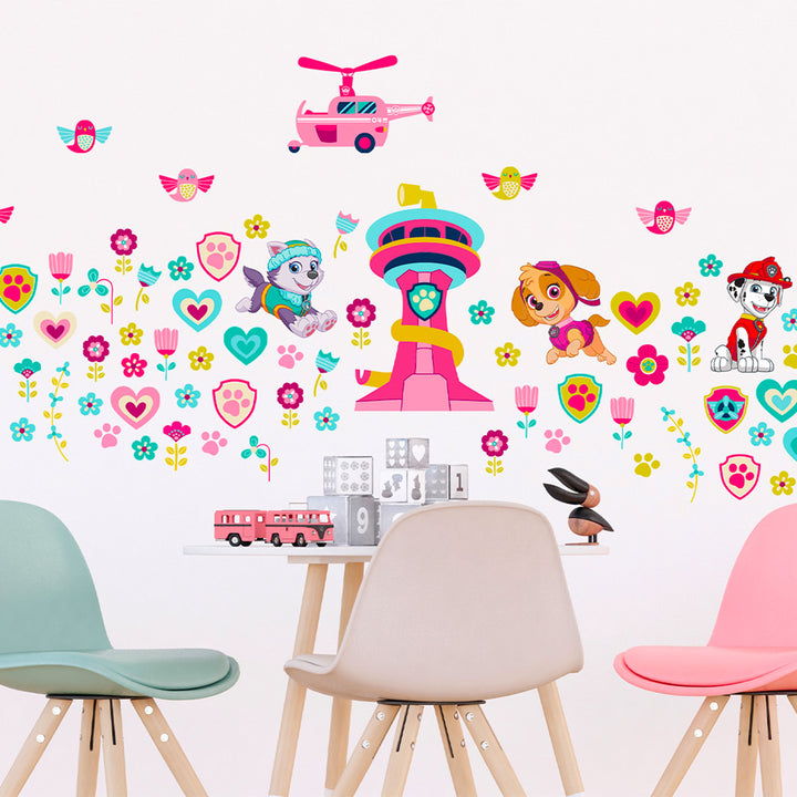 Дестки Стикер Дисни 65/85 см Пес Патрул кула розово