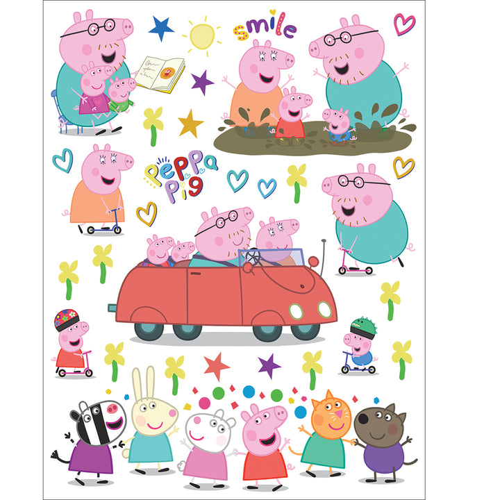 Дестки Стикер Дисни 65/85 см Прасето Пепа в колата