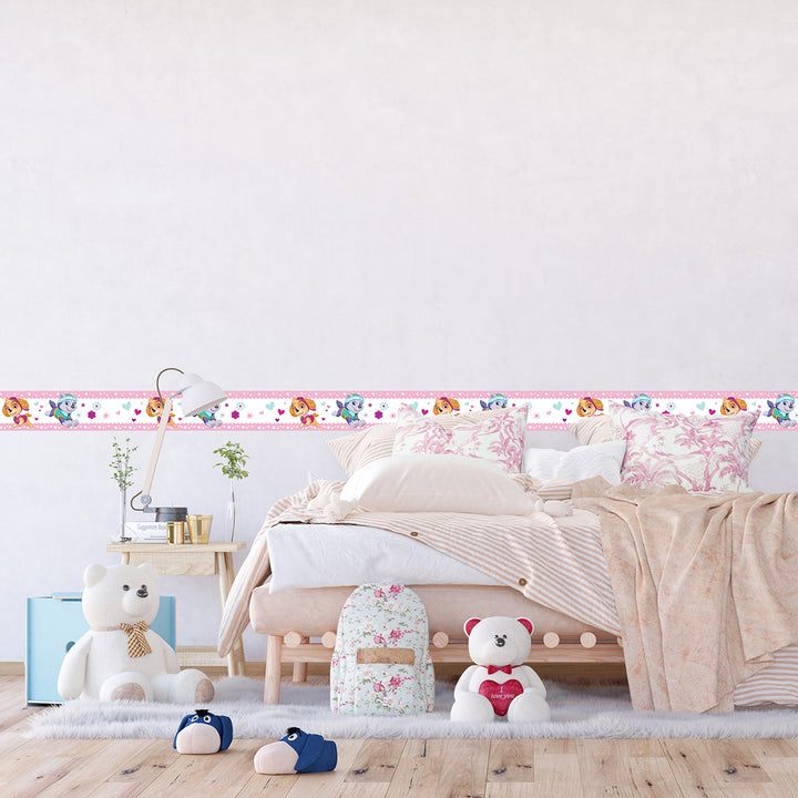 Детски Самозалепващ Фриз Дисни 97/500 см Пес Патрул розово