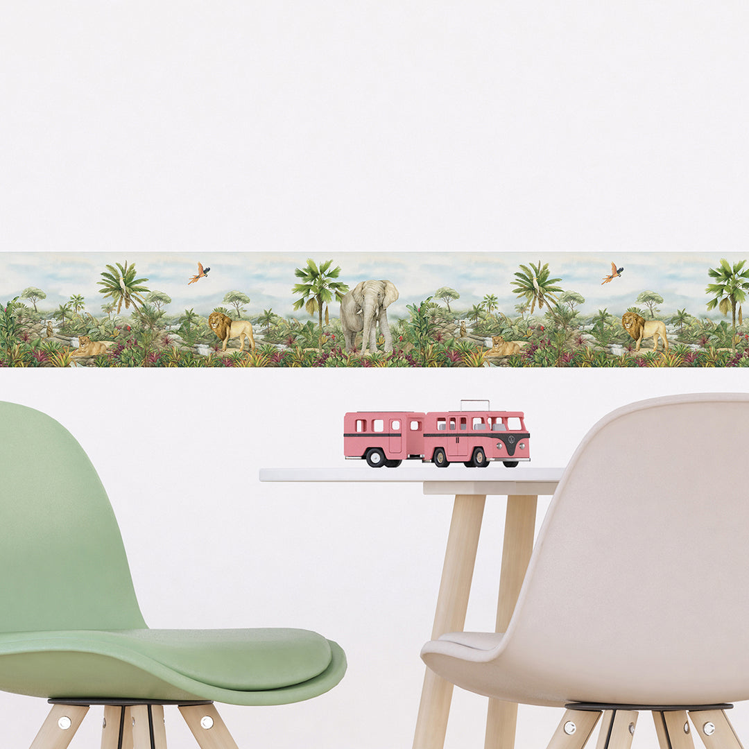 Детски Самозалепващ Фриз Дисни 97/500 см Джунгла жираф