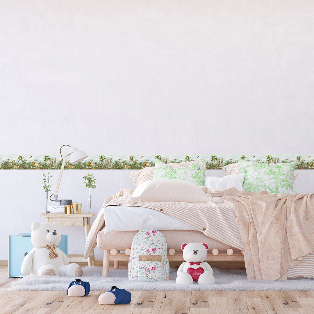 Детски Самозалепващ Фриз Дисни 97/500 см Джунгла жираф