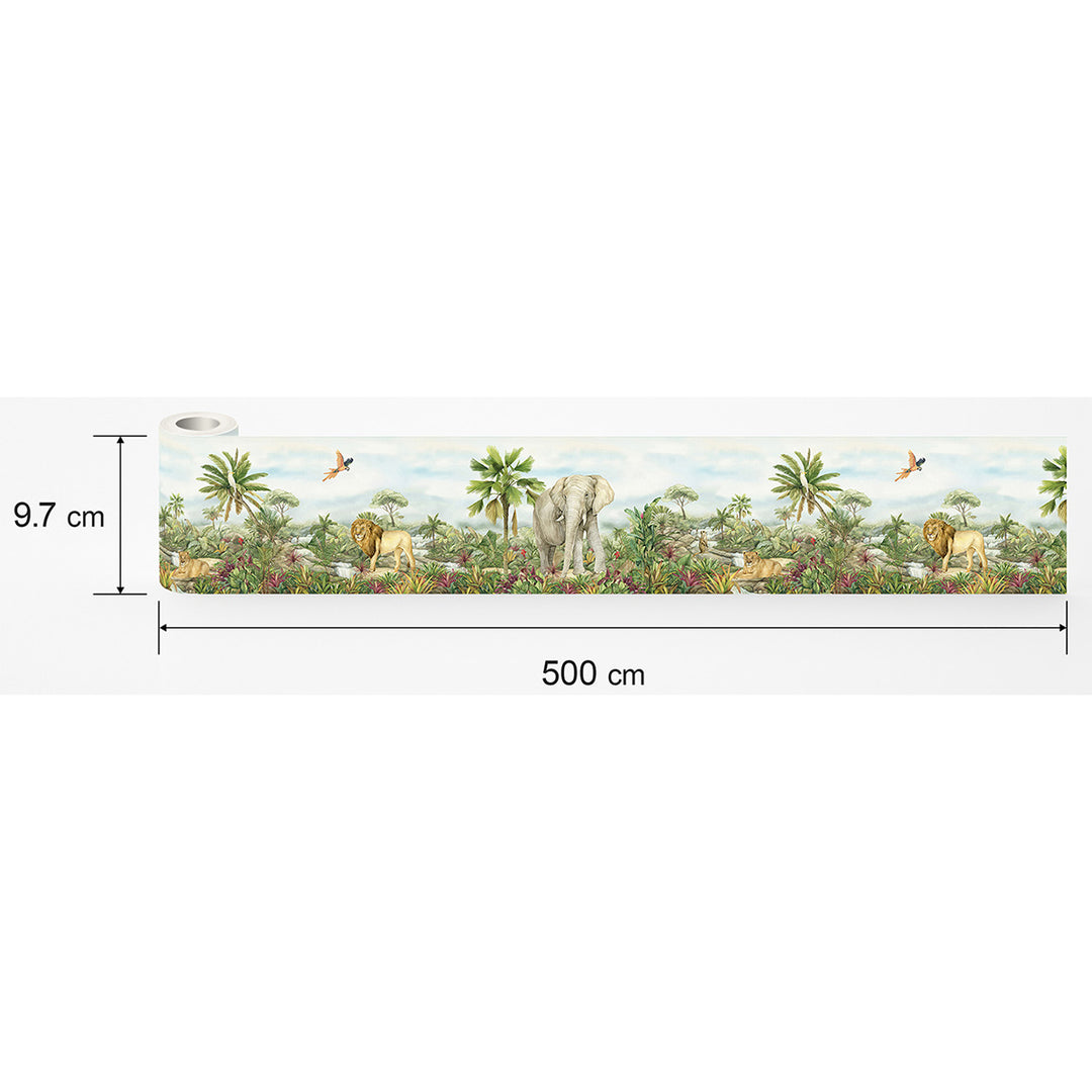 Детски Самозалепващ Фриз Дисни 97/500 см Джунгла жираф