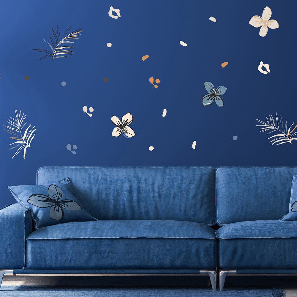 Стикер Ретро цветя 30/30 см