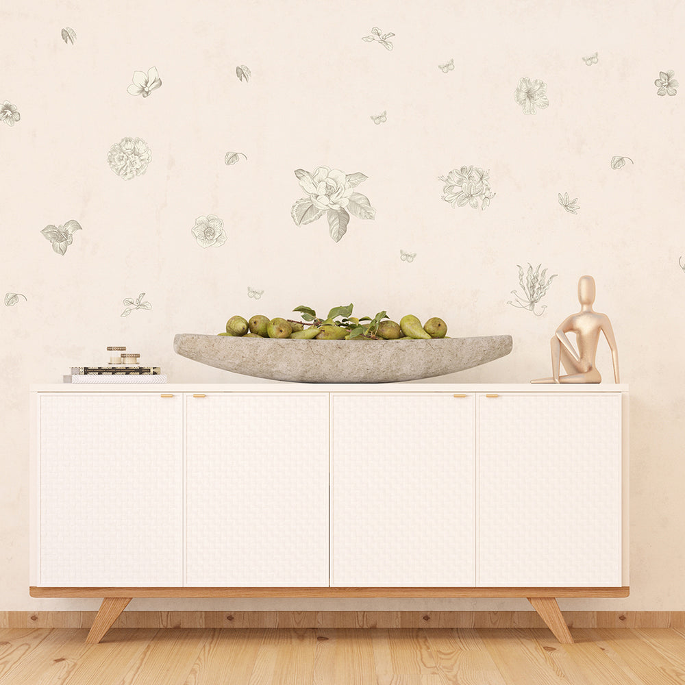 Стикер Графични цветя 30/30 см