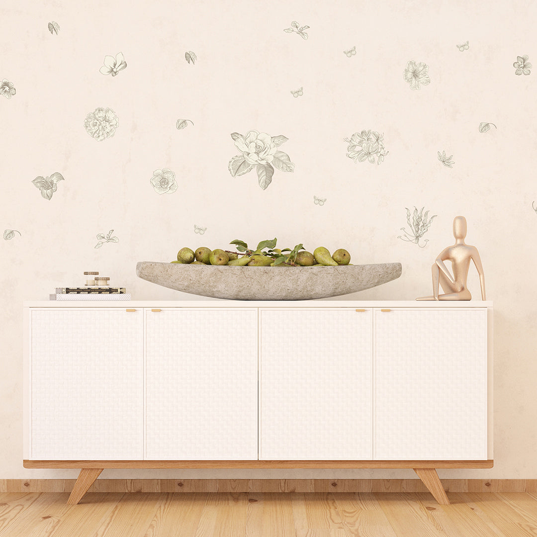 Стикер Графични цветя 30/30 см