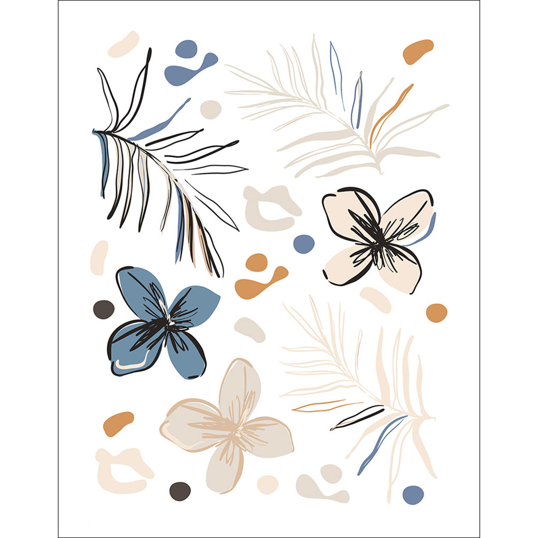 Стикер Графични цветя 65/85 см