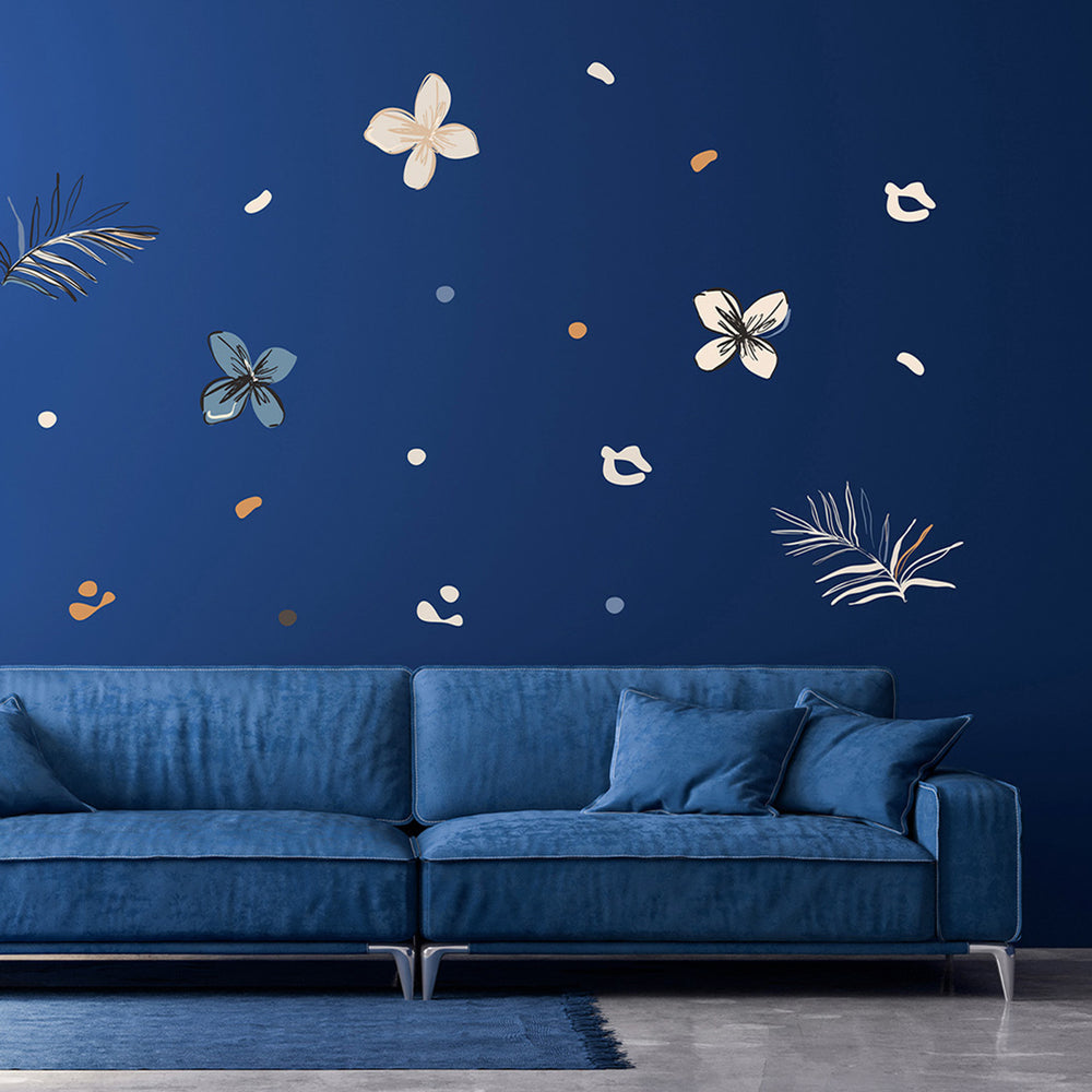 Стикер Графични цветя 65/85 см