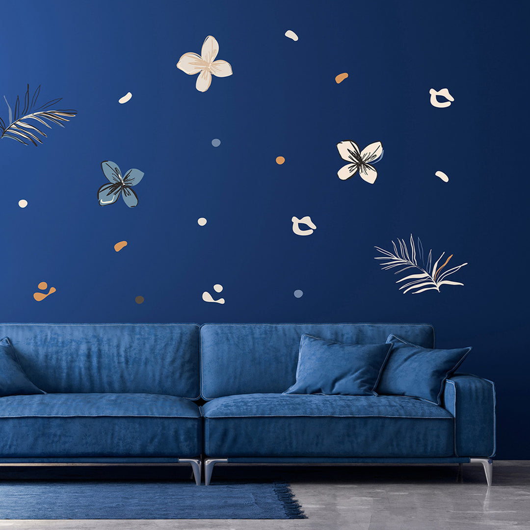 Стикер Графични цветя 65/85 см