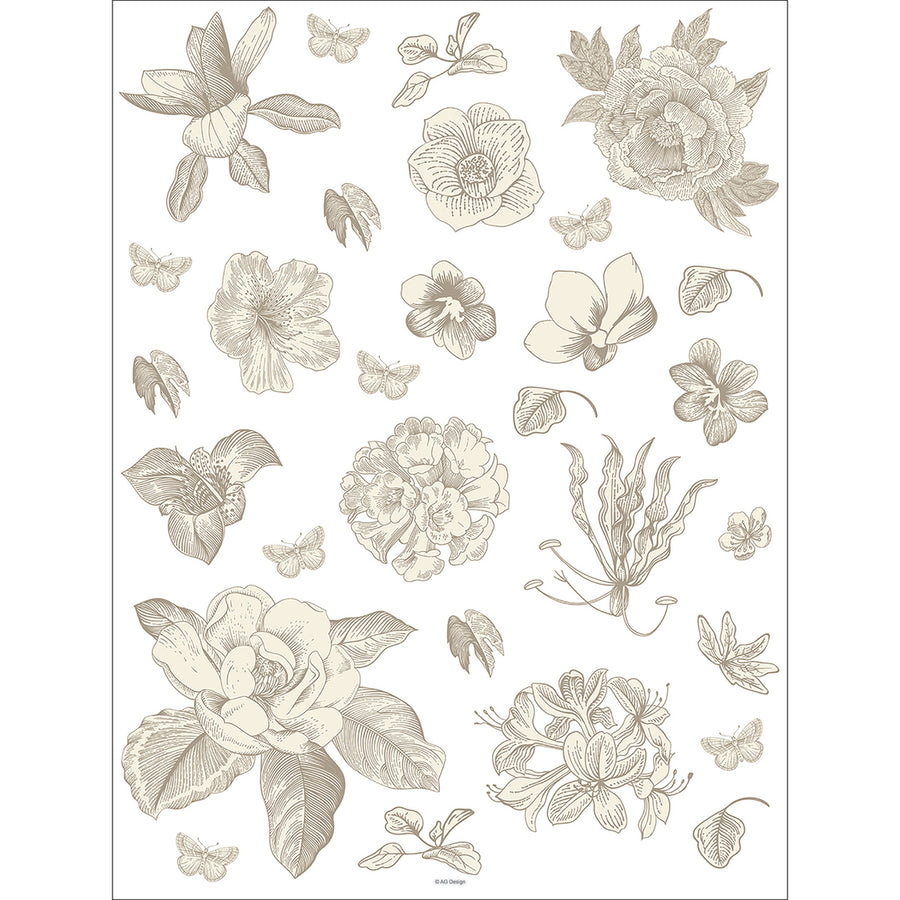 Стикер Ретро цветя 65/85 см