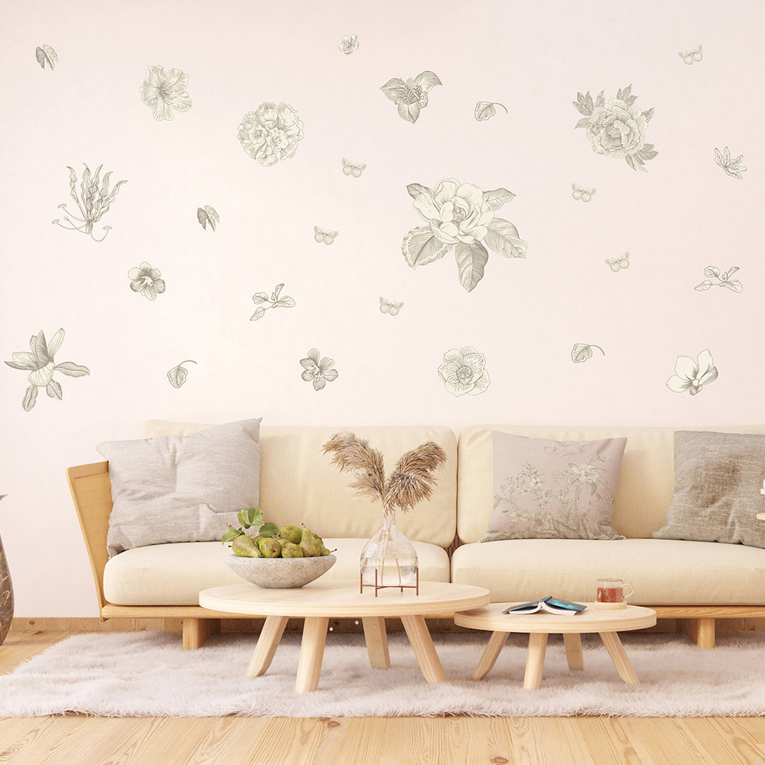 Стикер Ретро цветя 65/85 см