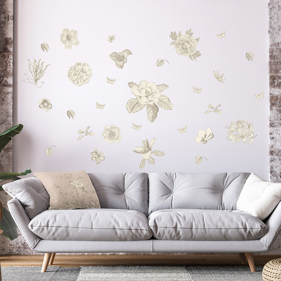 Стикер Ретро цветя 65/85 см