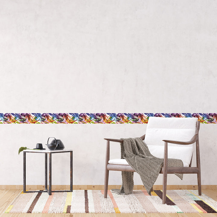 Самозалепващ фриз Цветен дим 138/500 см