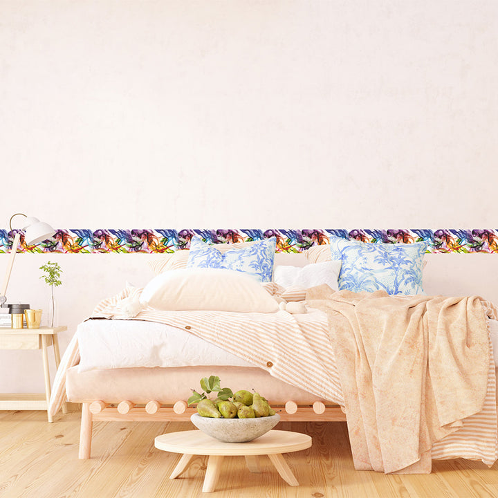 Самозалепващ фриз Цветен дим 138/500 см