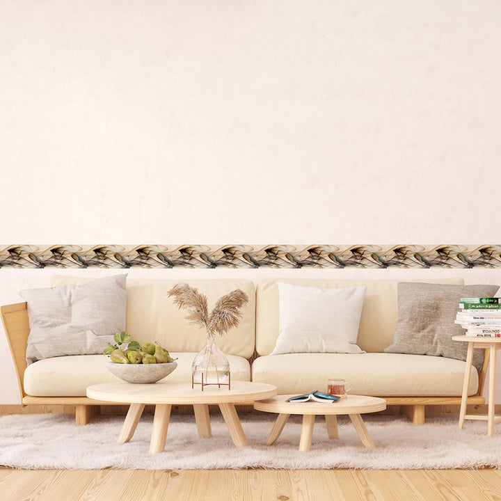 Самозалепващ фриз Бежов дим 138/500 см