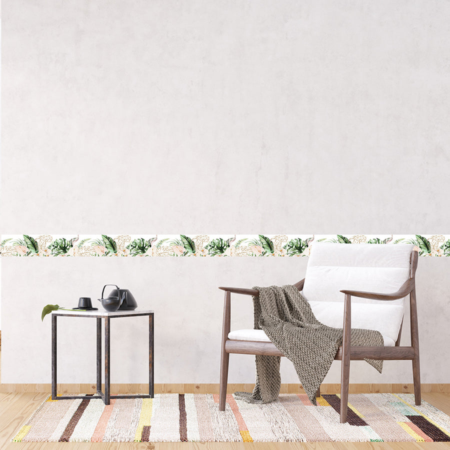 Самозалепващ фриз Тропически букет 138/500 см